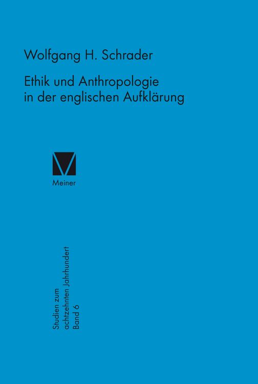 Produktbild: Ethik und Anthropologie in der englischen Aufkl&auml;rung