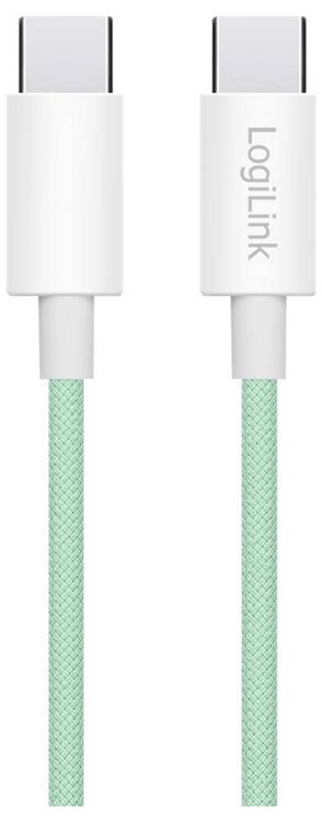 Produktbild: LogiLink USB-C&reg; Kabel USB 2.0 USB-C&reg; Stecker 1m Gr&uuml;n CU0347