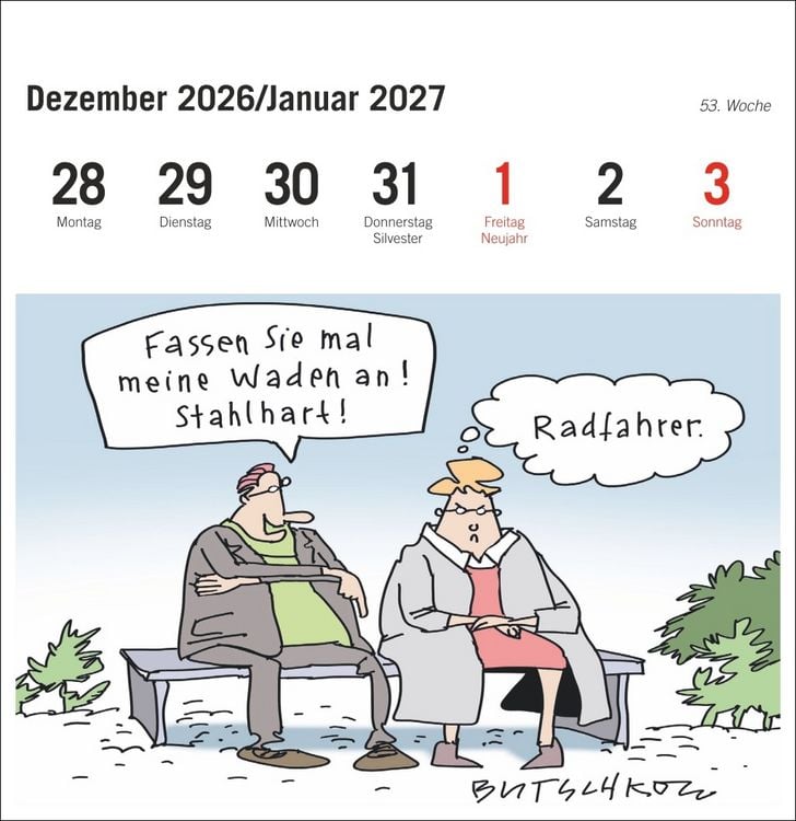 Produktbild: Peter Butschkow: Fahrrad unser Premium-Postkartenkalender 2027