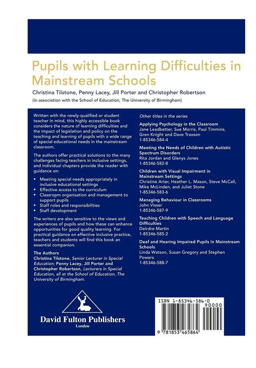 Produktbild: Pupils with Learning Difficulties in Mainstream Schools