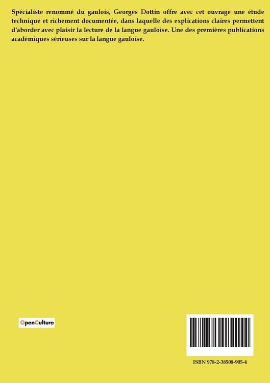 Produktbild: La langue gauloise