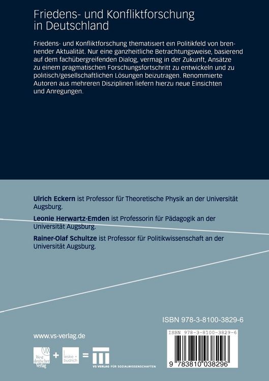 Produktbild: Friedens- und Konfliktforschung in Deutschland