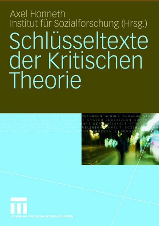Produktbild: Schl&uuml;sseltexte der Kritischen Theorie