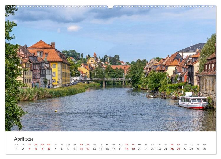 Produktbild: Franken - Malerische Orte und Landschaften (hochwertiger Premium Wandkalender 2026 DIN A2 quer), Kunstdruck in Hochglanz