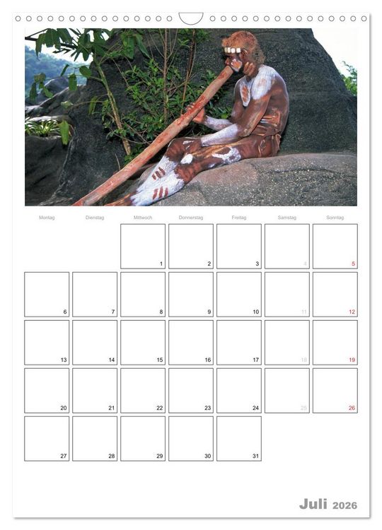 Produktbild: Australien - Terminplaner (Wandkalender 2026 DIN A3 hoch), CALVENDO Monatskalender
