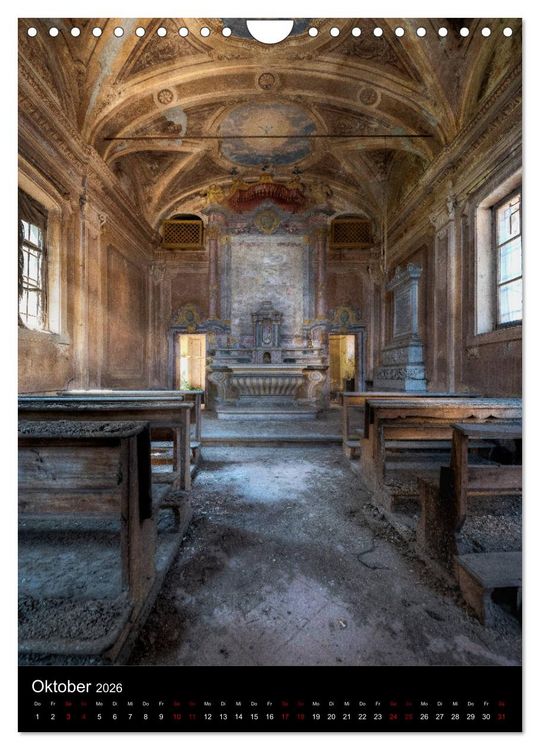 Produktbild: Lost Places - Verlassene Kirchen (Wandkalender 2026 DIN A4 hoch), CALVENDO Monatskalender