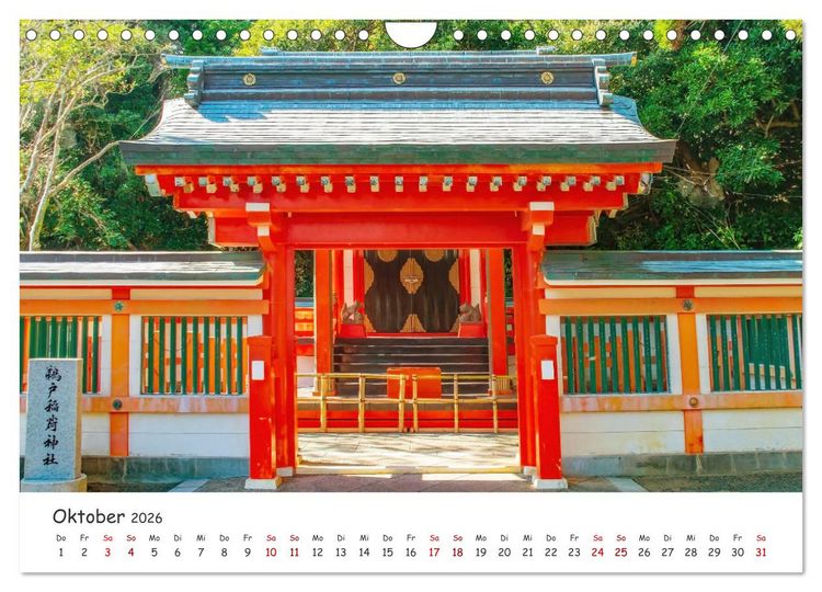 Produktbild: Japanische Tempel und Schreine (Wandkalender 2026 DIN A4 quer), CALVENDO Monatskalender