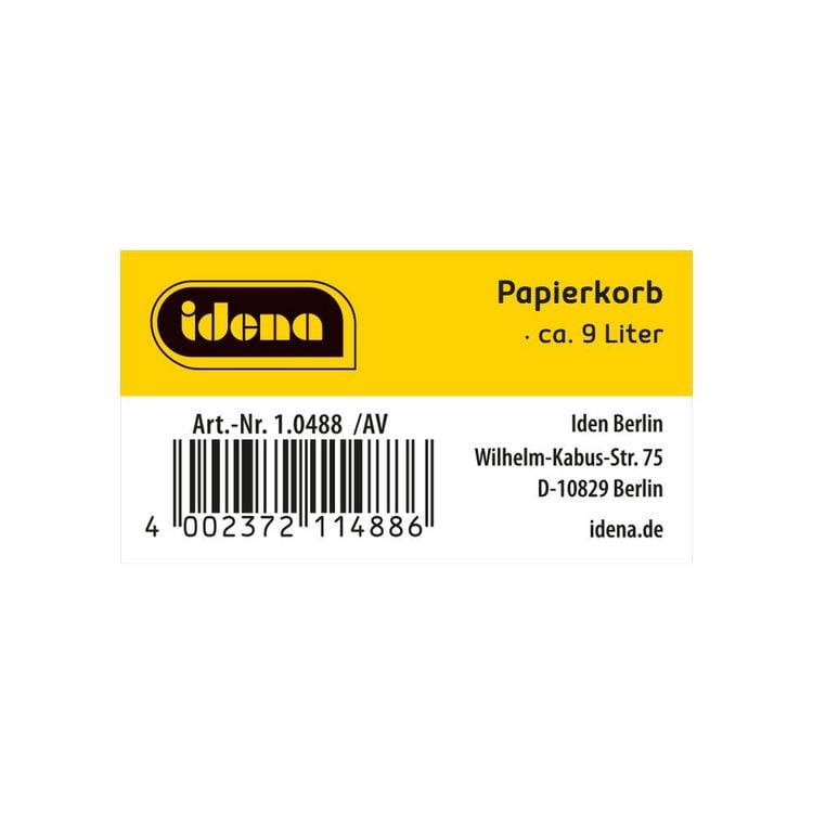 Produktbild: Idena Papierkorb Fu&szlig;ball PP 9L