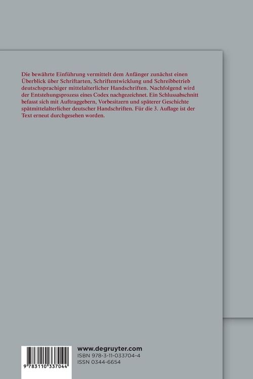 Produktbild: Pal&auml;ographie und Handschriftenkunde f&uuml;r Germanisten