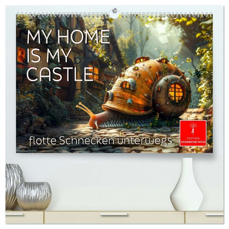 Produktbild: My home is my castle - flotte Schnecken unterwegs (hochwertiger Premium Wandkalender 2026 DIN A2 quer), Kunstdruck in Hochglanz