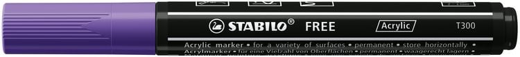 Produktbild: STABILO Acrylmarker, FREE Acrylic T300, Strichbreite 2-3 mm, violett