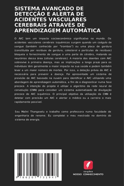 Produktbild: SISTEMA AVAN&Ccedil;ADO DE DETEC&Ccedil;&Atilde;O E ALERTA DE ACIDENTES VASCULARES CEREBRAIS ATRAV&Eacute;S DE APRENDIZAGEM AUTOM&Aacute;TICA