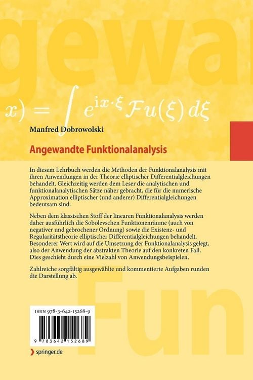 Produktbild: Angewandte Funktionalanalysis