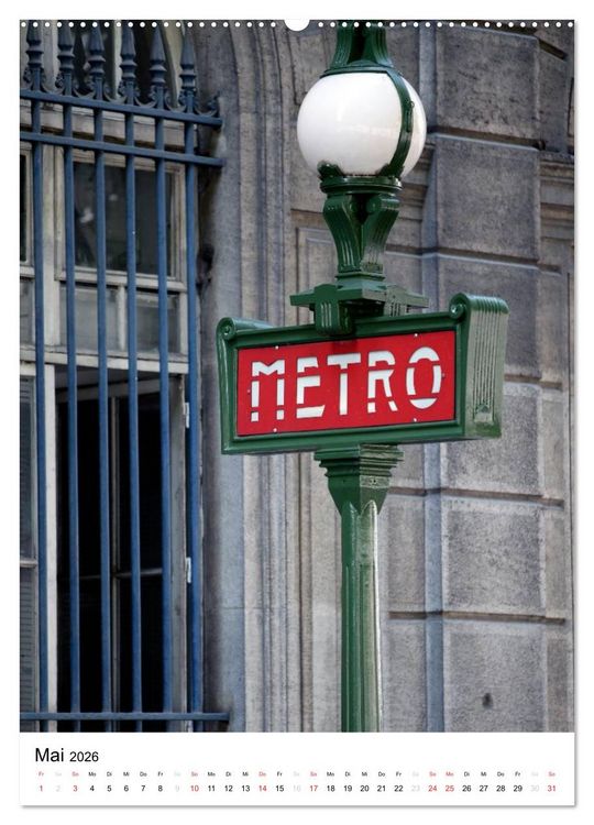 Produktbild: Unterwegs in Paris (Wandkalender 2026 DIN A2 hoch), CALVENDO Monatskalender