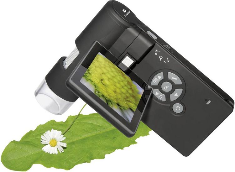 Produktbild: TOOLCRAFT USB Mikroskop mit Monitor 5 Megapixel Digitale Vergr&ouml;&szlig;erung (max.): 500 x