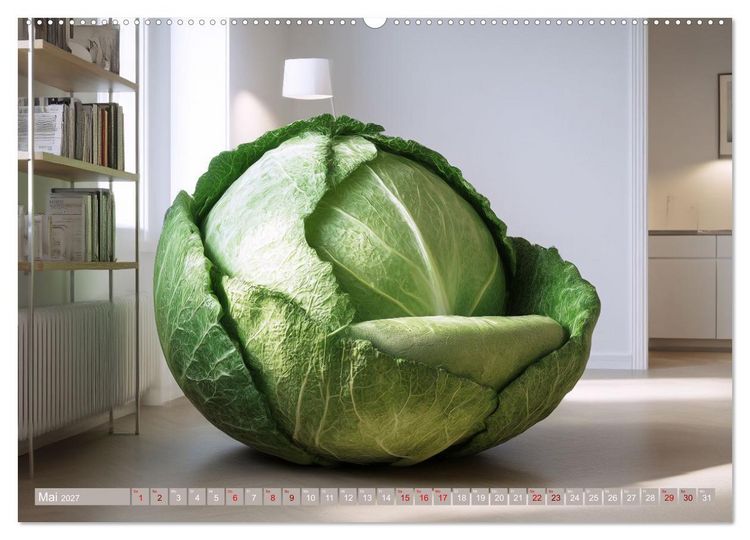Produktbild: Vegitecture. Fotorealistische Visionen architektonischer Details (hochwertiger Premium Wandkalender 2027 DIN A2 quer), Kunstdruck in Hochglanz