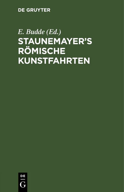 Produktbild: Staunemayer&rsquo;s r&ouml;mische Kunstfahrten