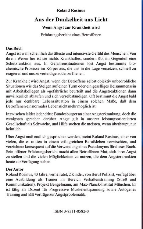 Produktbild: Aus der Dunkelheit ans Licht. Wenn Angst zur Krankheit wird