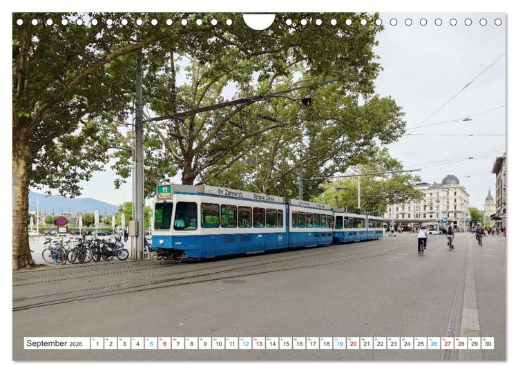Produktbild: Die Z&uuml;rcher Tram (Wandkalender 2026 DIN A4 quer), CALVENDO Monatskalender