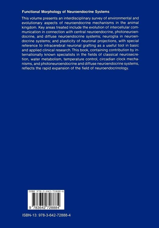 Produktbild: Functional Morphology of Neuroendocrine Systems