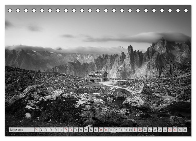 Produktbild: Monochrome Wonders (Tischkalender 2026 DIN A5 quer), CALVENDO Monatskalender
