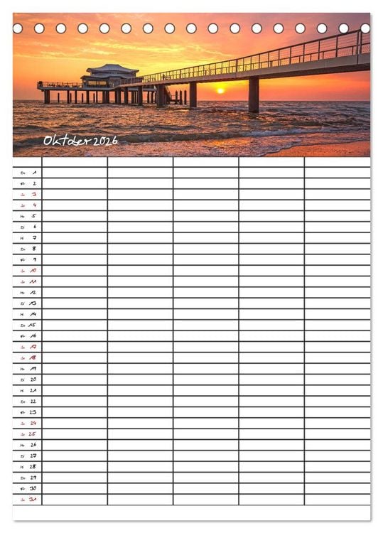 Produktbild: Timmendorfer Strand - Ostsee Urlaubsparadies (Tischkalender 2026 DIN A5 hoch), CALVENDO Monatskalender