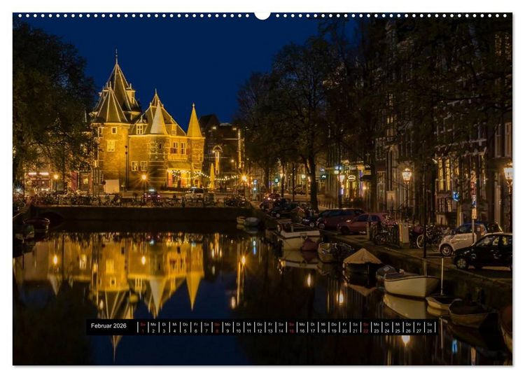 Produktbild: Amsterdam - Impressionen aus dem Grachtengordel (Wandkalender 2026 DIN A2 quer), CALVENDO Monatskalender