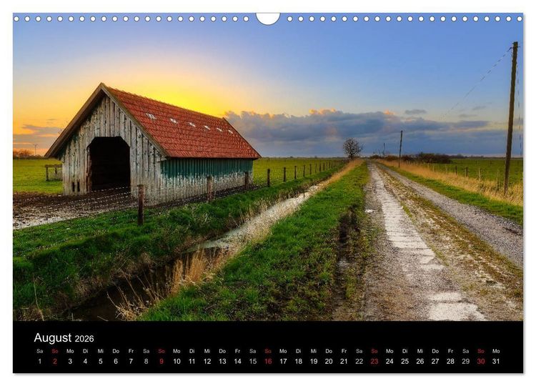 Produktbild: (Ost)Friesische Landschaften (Wandkalender 2026 DIN A3 quer), CALVENDO Monatskalender