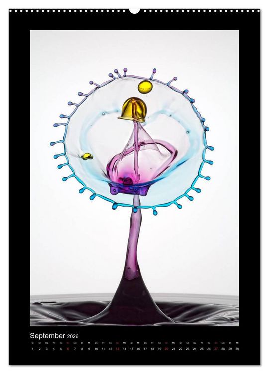Produktbild: Liquid Art - Wassertropfen in Perfektion (Wandkalender 2026 DIN A2 hoch), CALVENDO Monatskalender