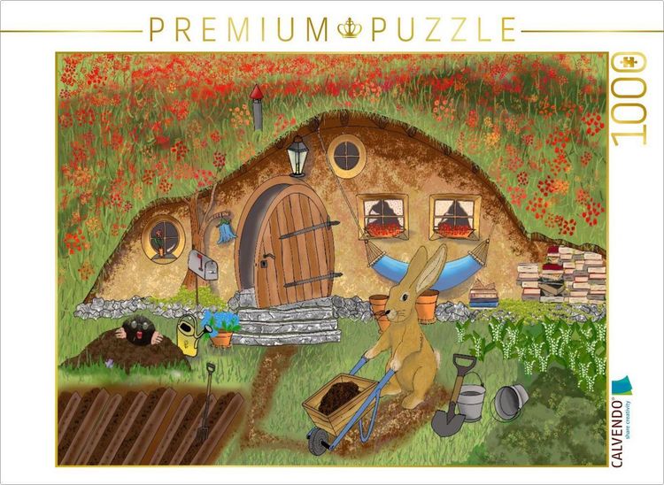 Produktbild: CALVENDO Puzzle Hase im Fr&uuml;hling | 1000 Teile Lege-Gr&ouml;&szlig;e 64x48cm Foto-Puzzle f&uuml;r gl&uuml;ckliche Stunden