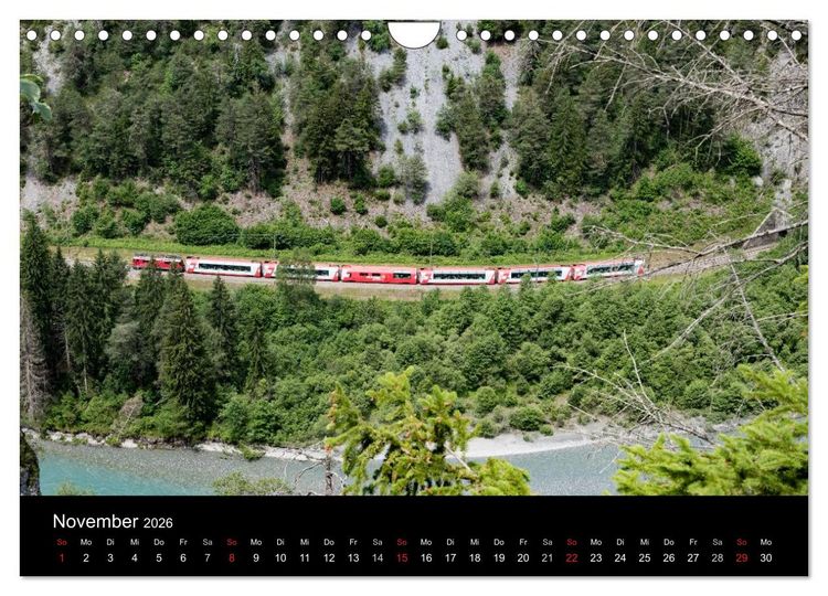 Produktbild: Schweizer Eisenbahn (Wandkalender 2026 DIN A4 quer), CALVENDO Monatskalender