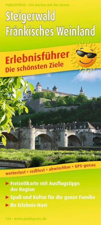 Produktbild: Publicpress Erlebnisf&uuml;hrer Steigerwald, Fr&auml;nkisches Weinland 1:130.000