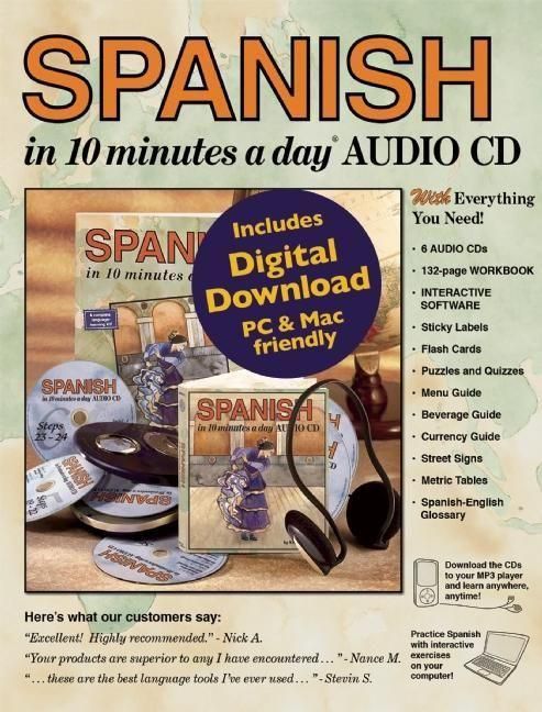 Produktbild: Spanish in 10 Minutes a Day Book + Audio