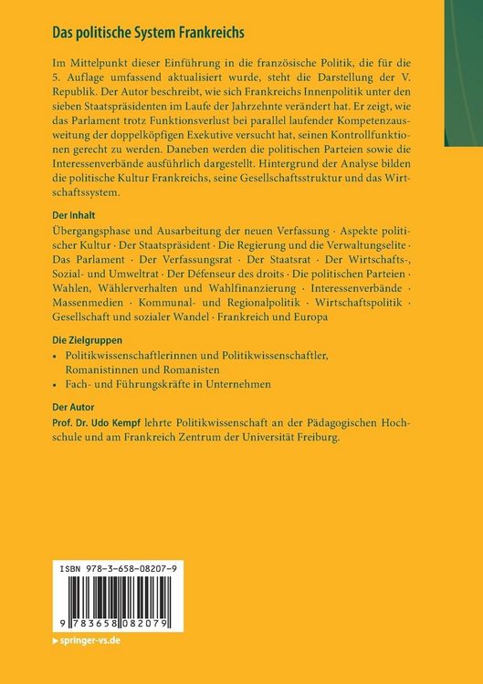 Produktbild: Das politische System Frankreichs