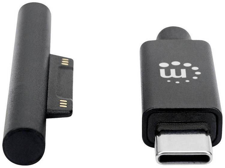 Produktbild: Manhattan USB-Kabel USB-C&reg; Stecker, Surface Connect-Stecker 1.80m Schwarz 353632