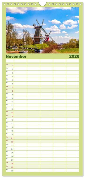 Produktbild: Familienplaner 2026 - Greetsiel und Umzu mit 5 Spalten (Wandkalender, 21 x 45 cm) CALVENDO