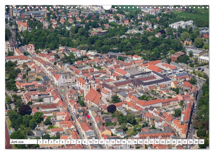Produktbild: Lutherstadt Wittenberg - Stadt der Reformation aus der Vogelperspektive (Wandkalender 2026 DIN A3 quer), CALVENDO Monatskalender