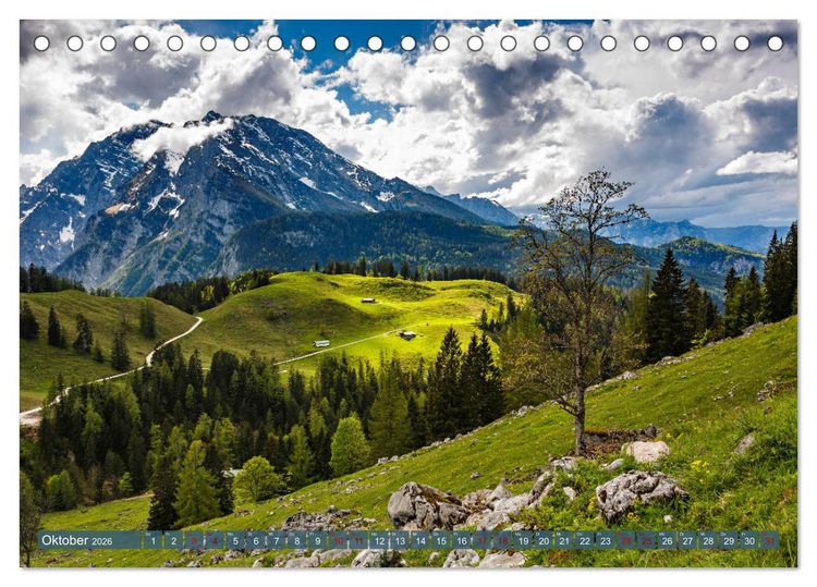 Produktbild: Unterwegs im Berchtesgadener Land 2026 (Tischkalender 2026 DIN A5 quer), CALVENDO Monatskalender