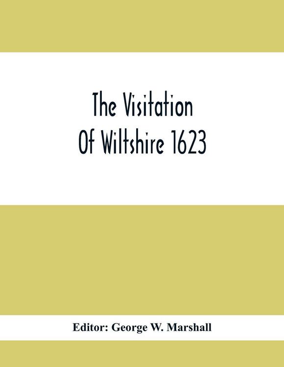 Produktbild: The Visitation Of Wiltshire 1623