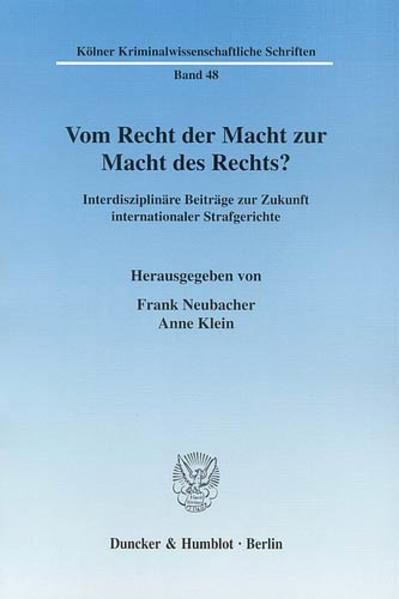 Produktbild: Vom Recht der Macht zur Macht des Rechts?