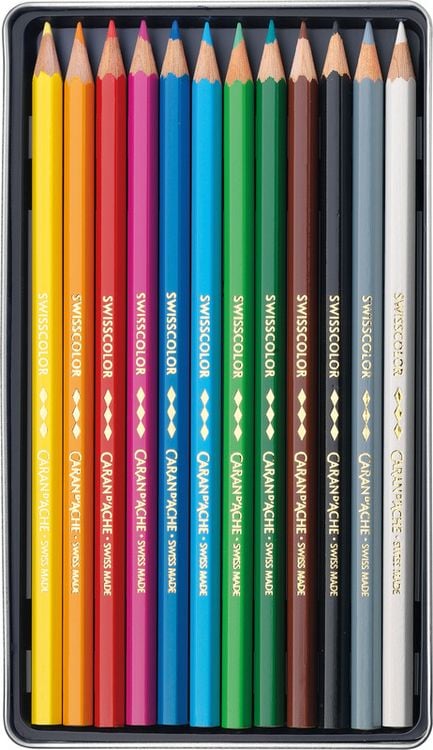 Produktbild: CARAN D'ACHE Farbstifte Swisscolor(TM), 12 Farben