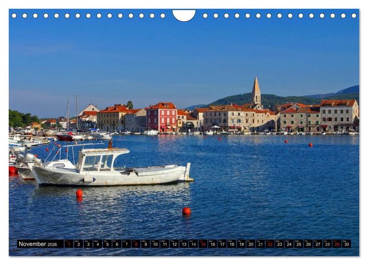 Produktbild: Hvar The sunny Island of Croatia (Wall Calendar 2026 DIN A4 landscape), CALVENDO 12 Month Wall Calendar