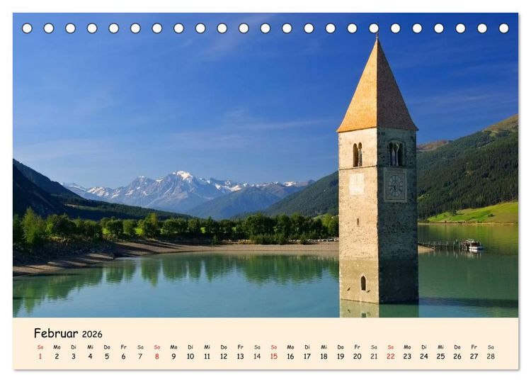 Produktbild: S&uuml;dtirol - Zwischen Ortler und Dolomiten (Tischkalender 2026 DIN A5 quer), CALVENDO Monatskalender