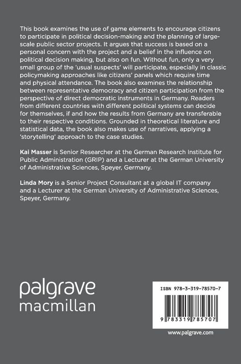 Produktbild: The Gamification of Citizens' Participation in Policymaking