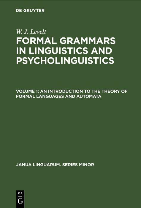 Produktbild: An Introduction to the Theory of Formal Languages and Automata