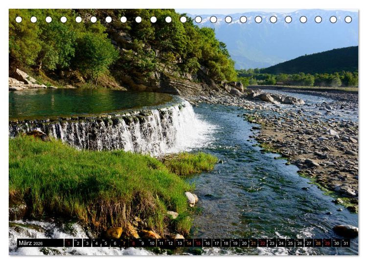 Produktbild: Landschaften in Albanien (Tischkalender 2026 DIN A5 quer), CALVENDO Monatskalender