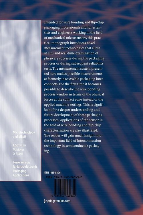 Produktbild: Force Sensors for Microelectronic Packaging Applications