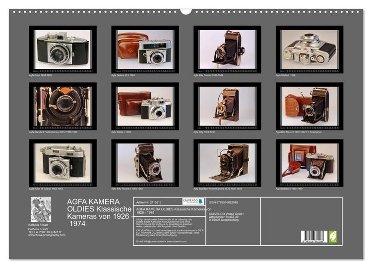 Produktbild: AGFA KAMERA OLDIES Klassische Kameras von 1926 - 1974 (Wandkalender 2026 DIN A2 quer), CALVENDO Monatskalender