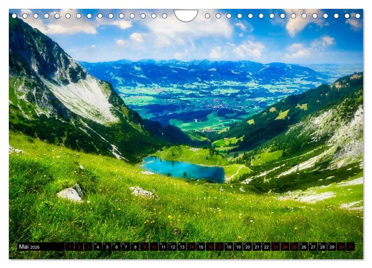 Produktbild: Oberstdorfer Bergwelt (Wandkalender 2026 DIN A4 quer), CALVENDO Monatskalender