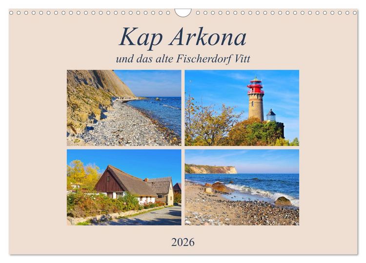 Produktbild: Kap Arkona und das alte Fischerdorf Vitt (Wandkalender 2026 DIN A3 quer), CALVENDO Monatskalender